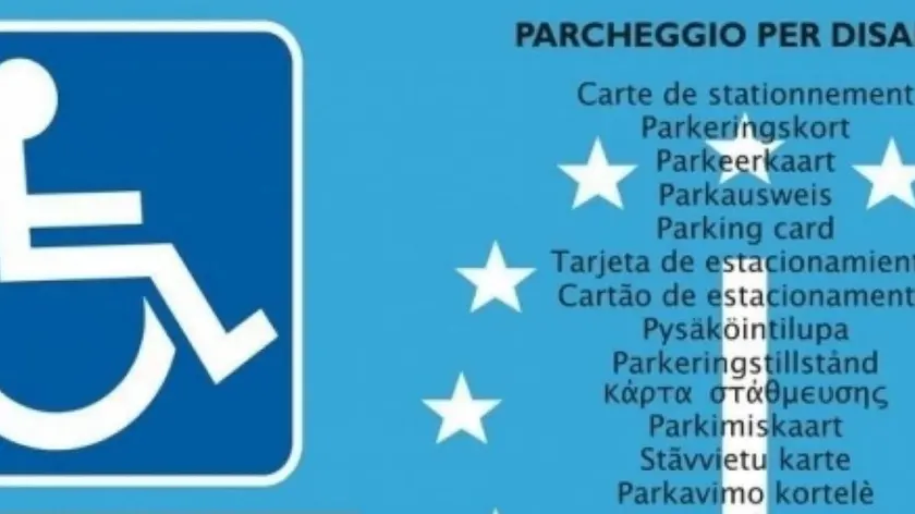 Un permesso di parcheggio per i disabili