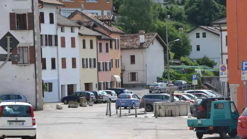 Una veduta del quartiere di Borgo Pra a Belluno