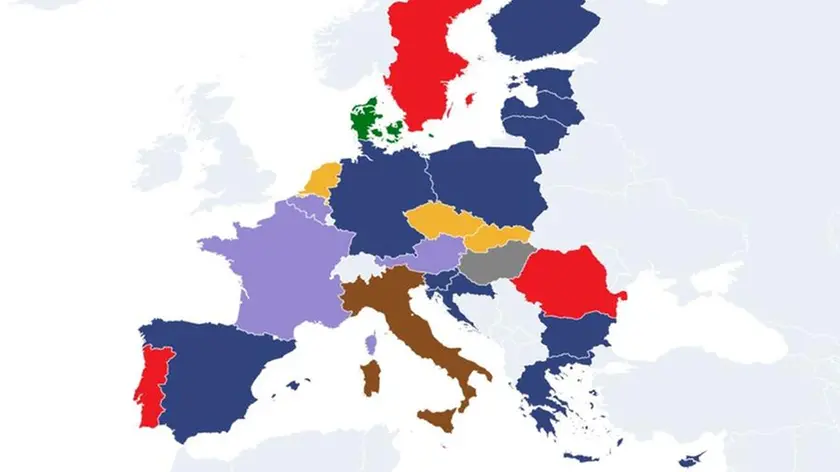 Una delle mappe della nuova Europa