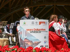 Marcella Morandini - Cerimonia dei 10 anni di Dolomiti Unesco a Cortina d'Ampezzo