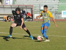 Una fase del derby fra Belluno e Union Feltre