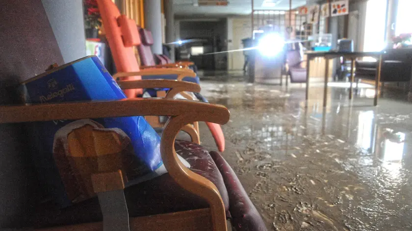 La casa di riposo allagata dopo l’alluvione del dicembre 2020