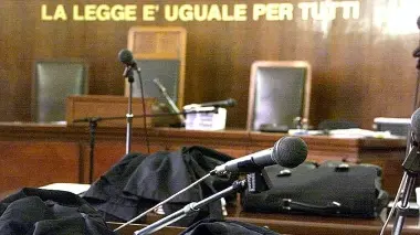 L’interno di un’aula del tribunale