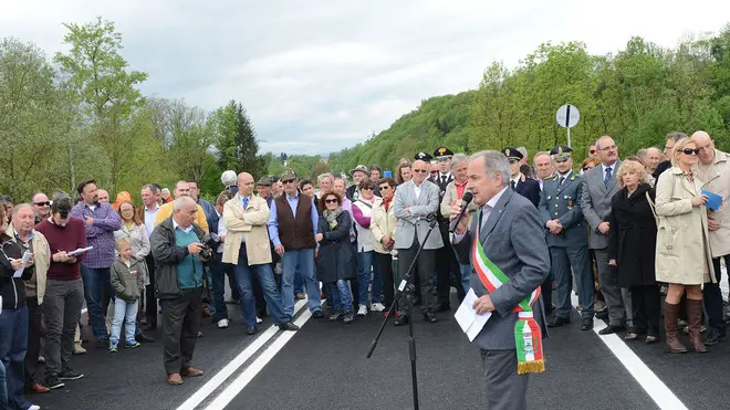 a sospirolo l'inaugurazione della variante piz gron
