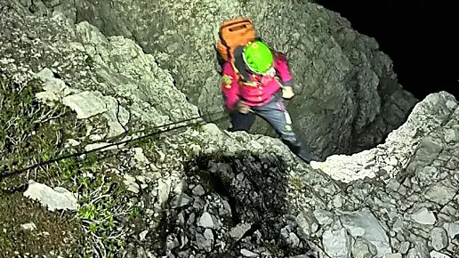 Soccorsi a un escursionista bloccato in un bivacco