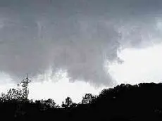 La tromba d'aria sull'Alpago