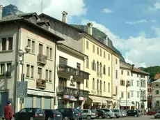 Una veduta della piazza di Agordo interessata dal nuovo progetto di viabilita' che riguarda il centro del capoluogo di vallata