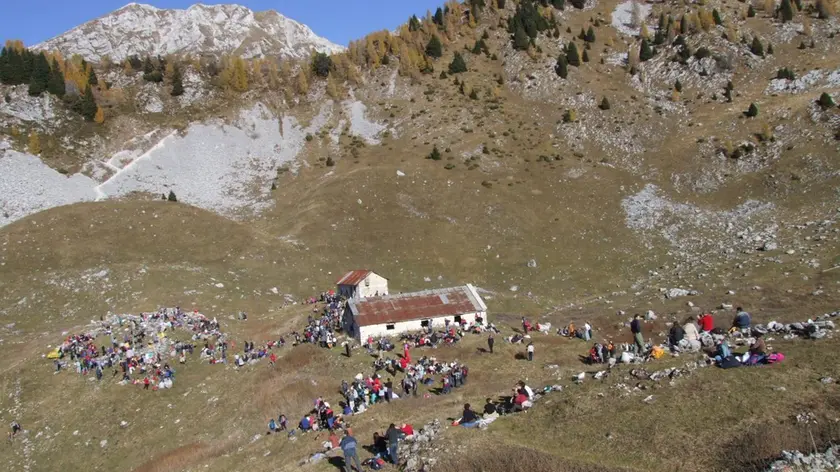 Un'immagine estiva di Casera Palantina