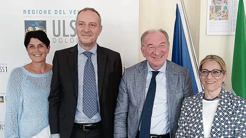 Il team liste di attesa: Barbara Pollet, Giacomo Longo, Giuseppe Dal Ben e Maria Caterina De Marco