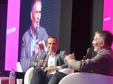 Il dialogo fra Massimiliano Fedriga e Paolo Possamai sul palco di Link. foto Bruni