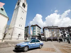 Una volante della Polizia a Cortina