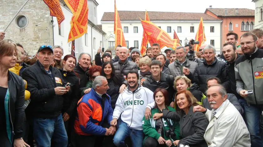 Salvini in visita a Belluno