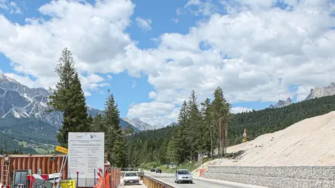 Cantiere SS51 località Acquabona di Cortina d'Ampezzo-Da Rin-Perona