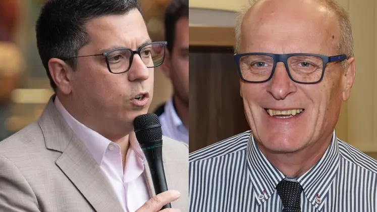 I candidati sindaco a Borgo Valbelluna, Stefano Cesa e Dario Dal Magro