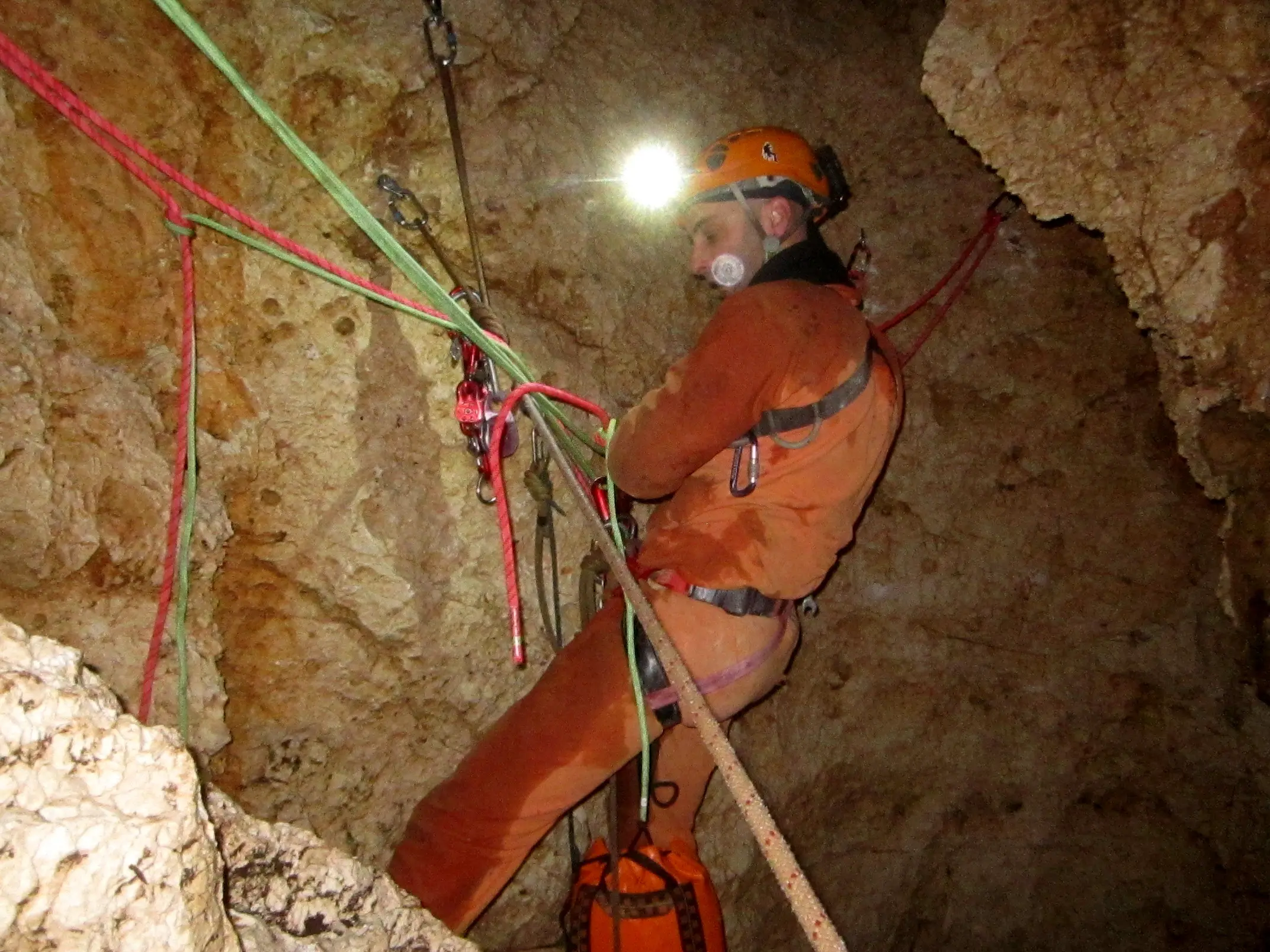 Una fase dell'esercitazione del Soccorso Alpino