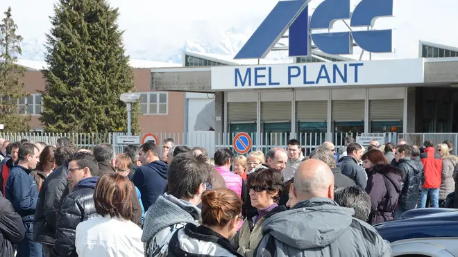 manifestazione sindacale all'acc di mel