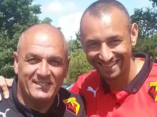 Paolo De Toffol con il portiere Heurelho Gomes