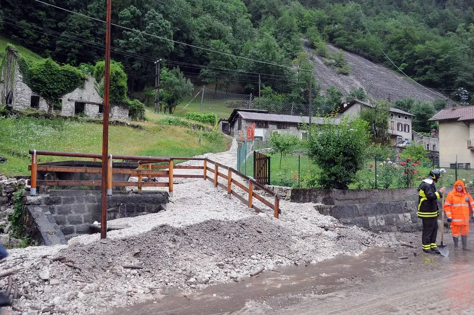 colata di fanfo sull'Agpordina in località La Muda