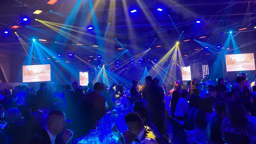 La cena di Natale dello scorso anno per i dipendenti Luxottica