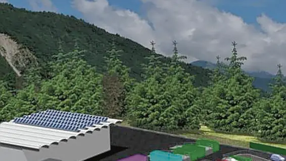 Il rendering del futuro ecocentro con accesso separato