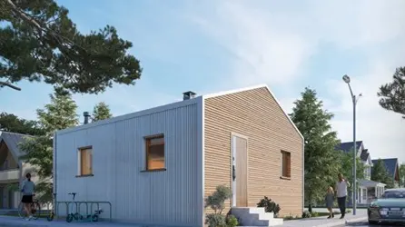 Una delle case modulari della ditta Brancher