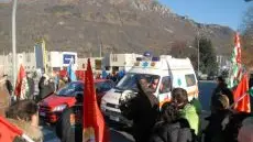 La manifestazione degli operai Invensys