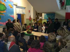 L'intervento degli alunni della scuola elementare di Fiammoi durante l'incontro con il sindaco Massaro