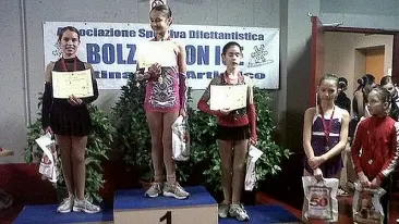 Il podio con Vanessa Della Vedova