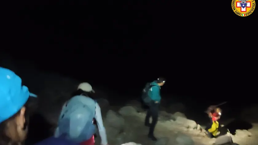L'intervento del Soccorso alpino nella notte sul Pelmo