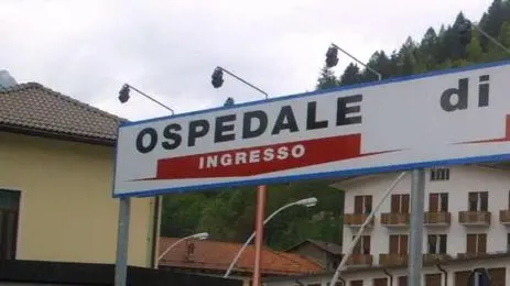 L'ingresso dell'ospedale di Agordo