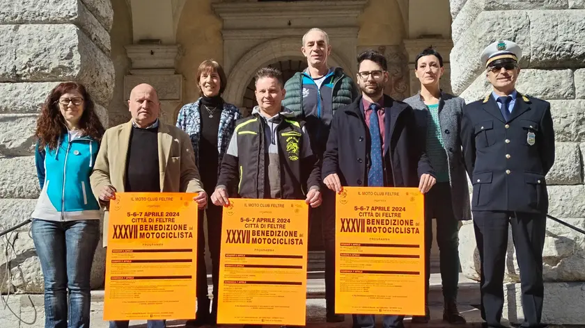 Feltre, la presentazione in municipio della Benedizione del motociclista