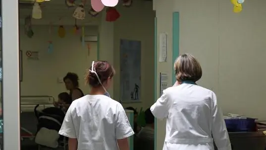 Una veduta interna del pronto soccorso pediatrico dell'ospedale civile di Brescia, in una immagine del 06 aprile 2018. .ANSA/FILIPPO VENEZIA