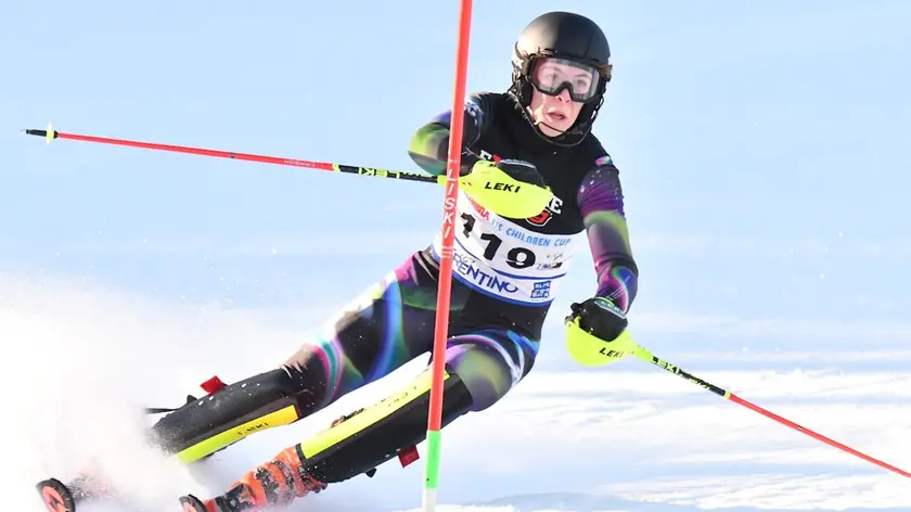 Piero Molin in azione alle finali dell'Alpe Cimbra a Folgaria
