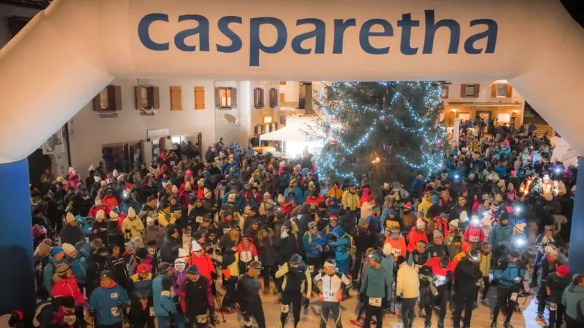 Un momento della partenza