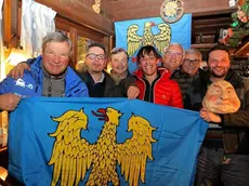 Festeggiamenti a Sappada per il passaggio in commissione affari costituzionali del Comune in Friuli, Sappada, 27 gennaio 2016. PHOTOSOLERO/LUCIANO SOLERO