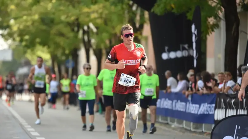 Luca Palla, qui impegnato in una gara di corsa su strada