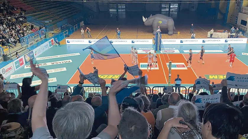 Una veduta della Spes Arena durante un match della Pallavolo Belluno