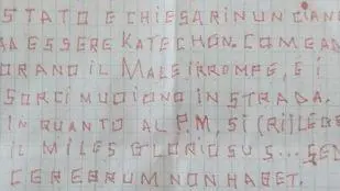 Il primo foglio dell’ultima lettera di Erostrato