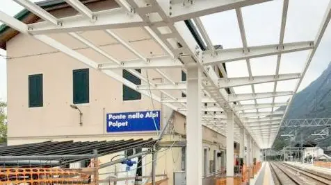 I lavori alla stazione ferroviaria di Ponte nelle Alpi