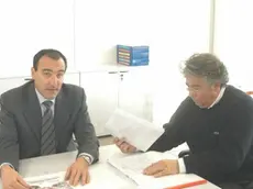 Franco Roccon, presidente di Bim gestione, col direttore Albino Belli