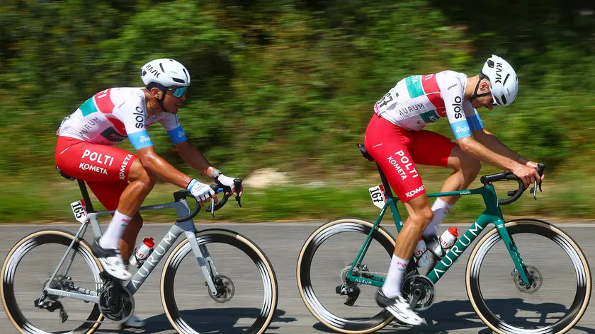 Andrea Pietrobon con il 167 nella fuga di domenica