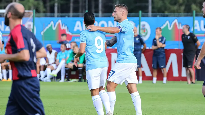 Una amichevole della Lazio contro l'Auronzo durante il ritiro dell'anno scorso