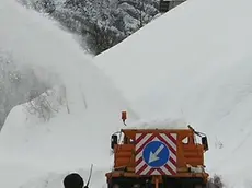I mezzi spazzaneve al lavoro durante l'emergenza in Valle di Seren