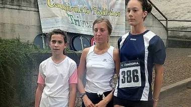 Il podio della 5km donne