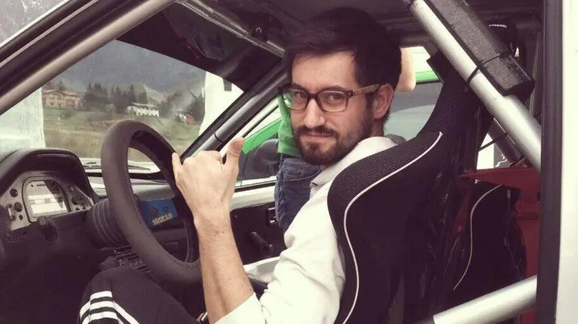 Manuele Micheletto a bordo della sua vettura prima di una gara