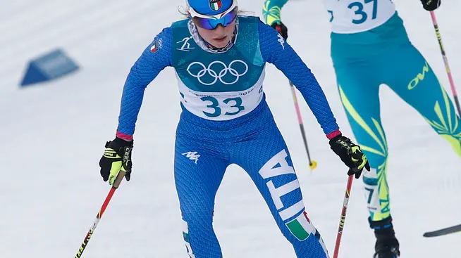 Olympics Winter Games PyeongChang 2018. Italy's Anna Comarella during Ladies 7,5 Km + 7,5 Km Skiathlon, Alpensia Cross Country Skiing Centre (KOR), 10/02/2018 Photo: Pentaphoto/Giovanni Auletta