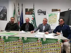 Da sinistra Gino Comacchio, Fabio Zuglian, Mario De Boni, ettore Zingales della Cisl Fp Belluno Treviso