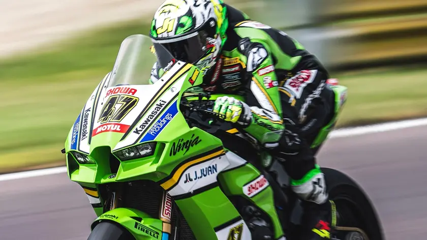 Axel Bassani durante i test a Cremona