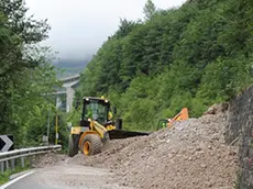 Ferrazza Vittorio Veneto strada chiusa per frana per il Fadalto