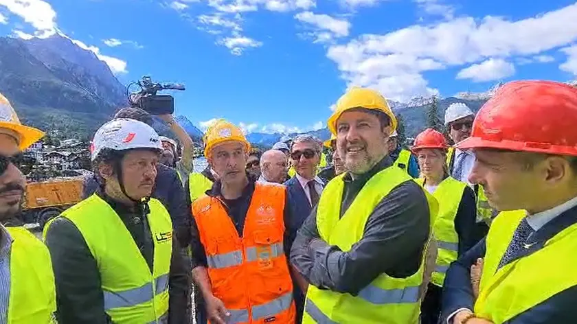 Il ministro Salvini a Cortina